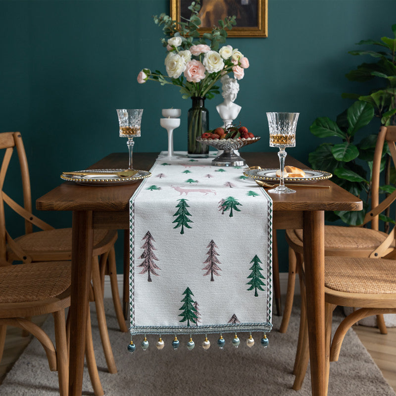 Eydis Nature Inspired Table Runner with Tassels