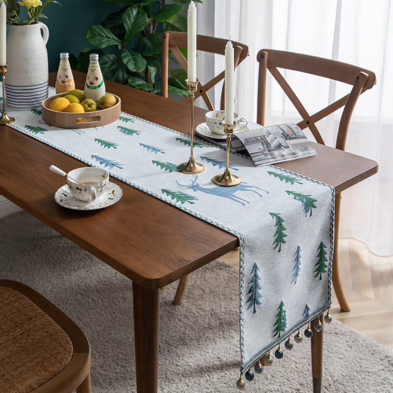 Eydis Nature Inspired Table Runner with Tassels