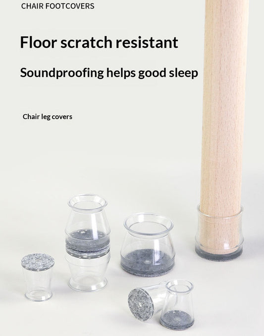 Chair leg covers with soundproofing benefits on a white background
