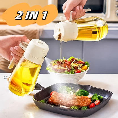 2-in-1 Glass Oil Sprayer Dispenser