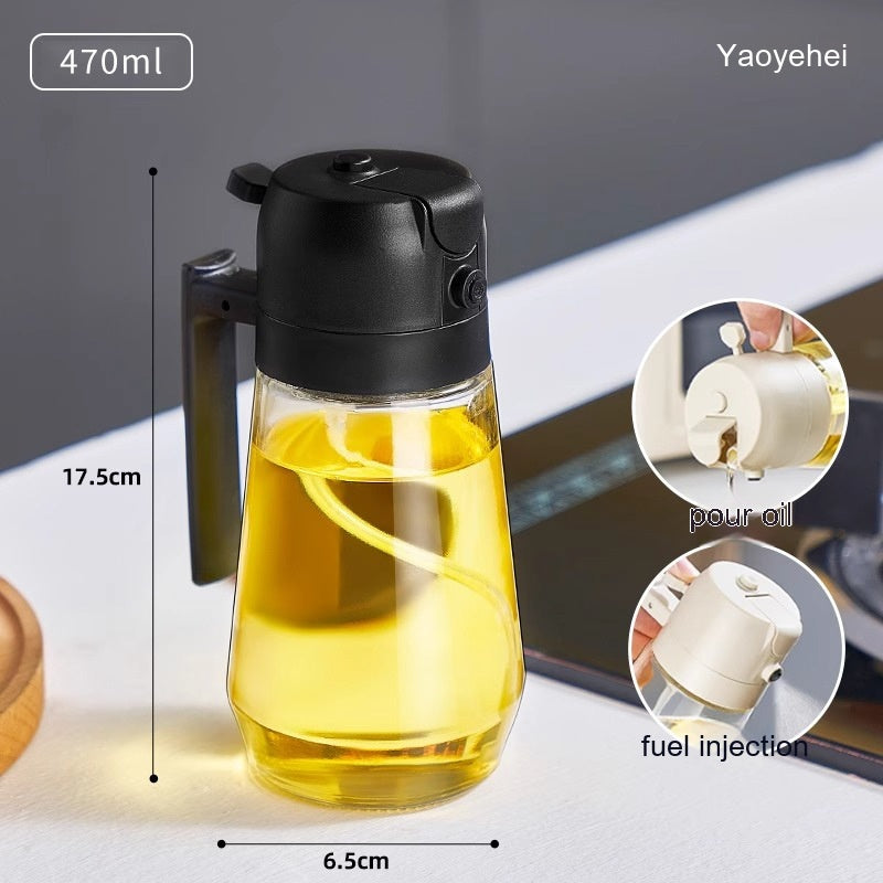 2-in-1 Glass Oil Sprayer Dispenser