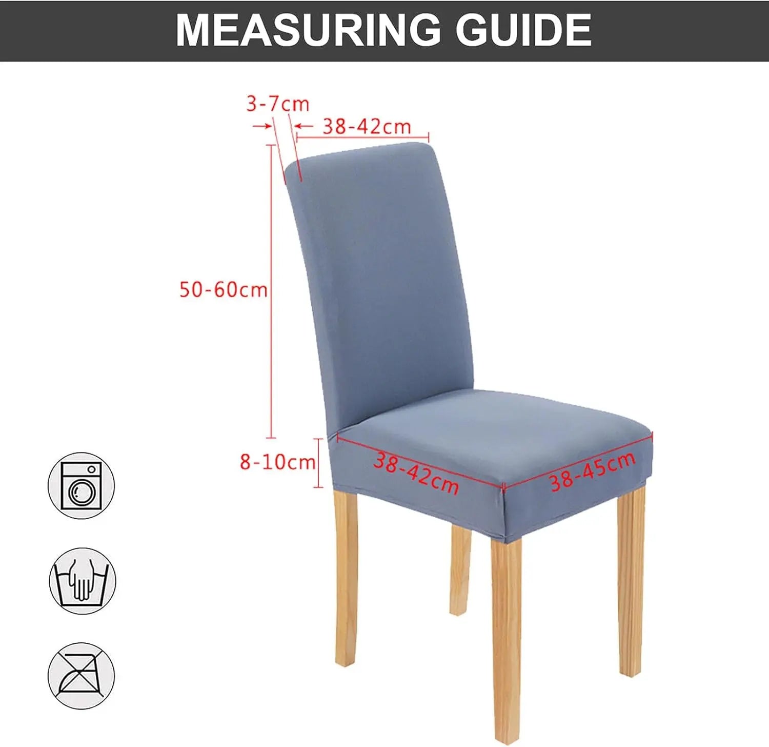 Solid Color Stretch Knit Chair Cover Naavian