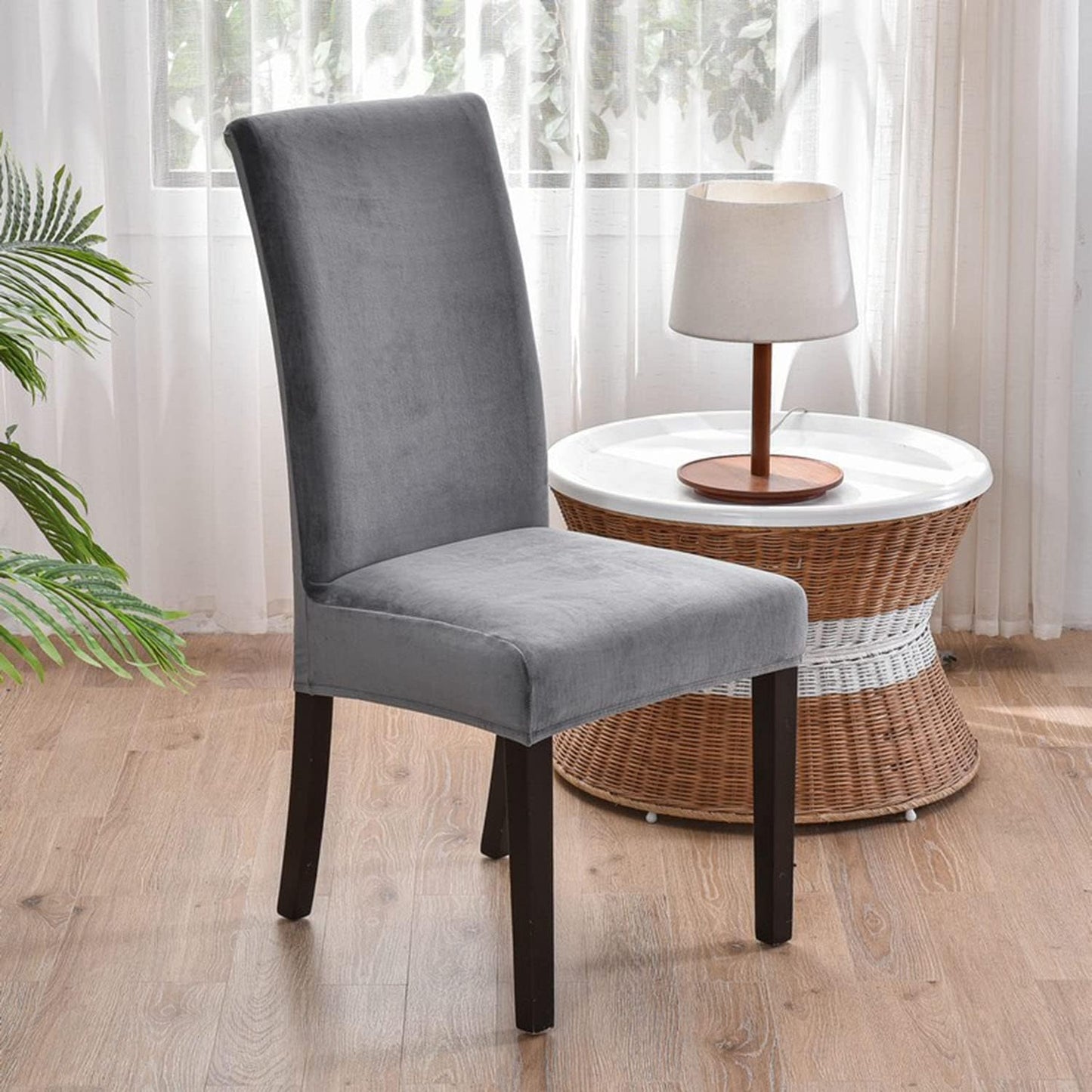 Fjorgyn - Soft Elastic Velvet Chair Cover