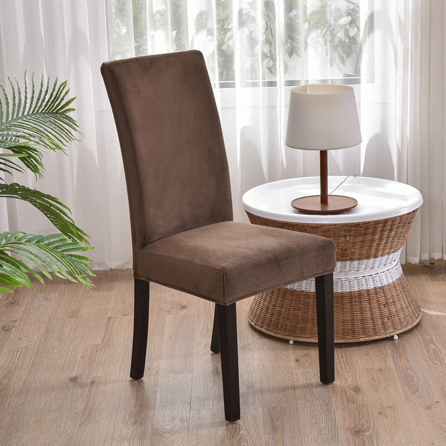 Fjorgyn - Soft Elastic Velvet Chair Cover