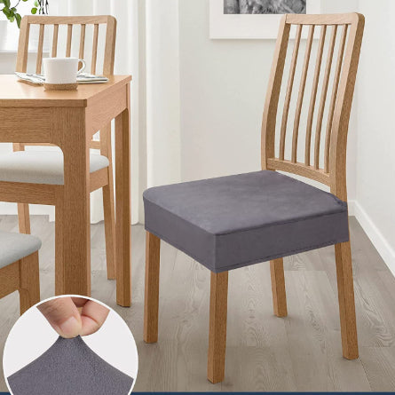 Silver Fox Velvet Saddle Chair Cover