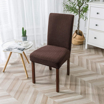 Long Plaid Jacquard Club Chair Cover