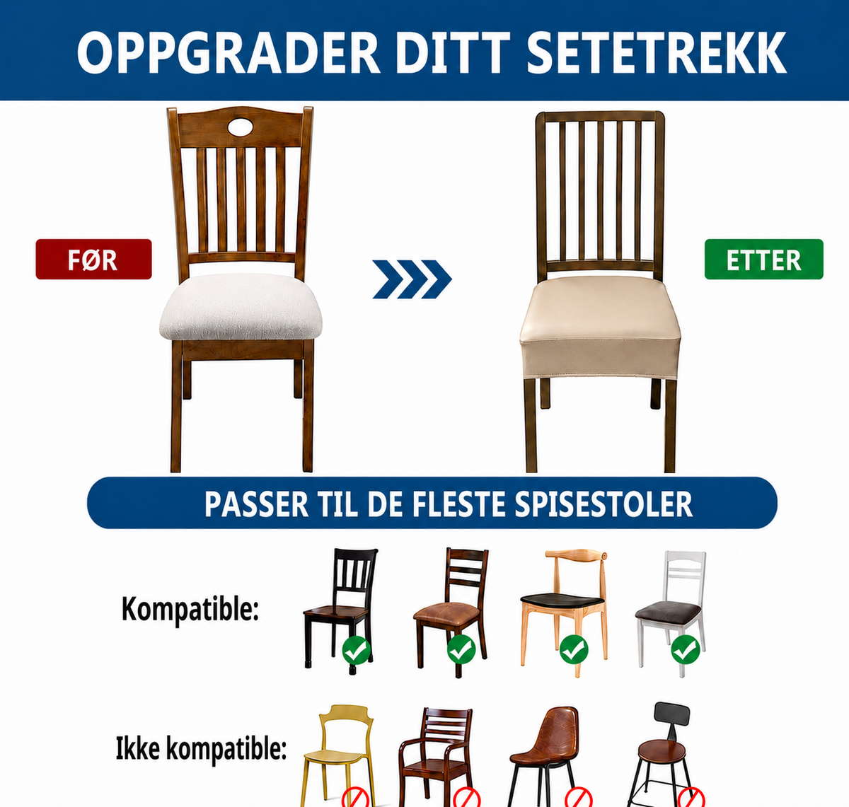 Skadi - Leather Chair Seat Cover