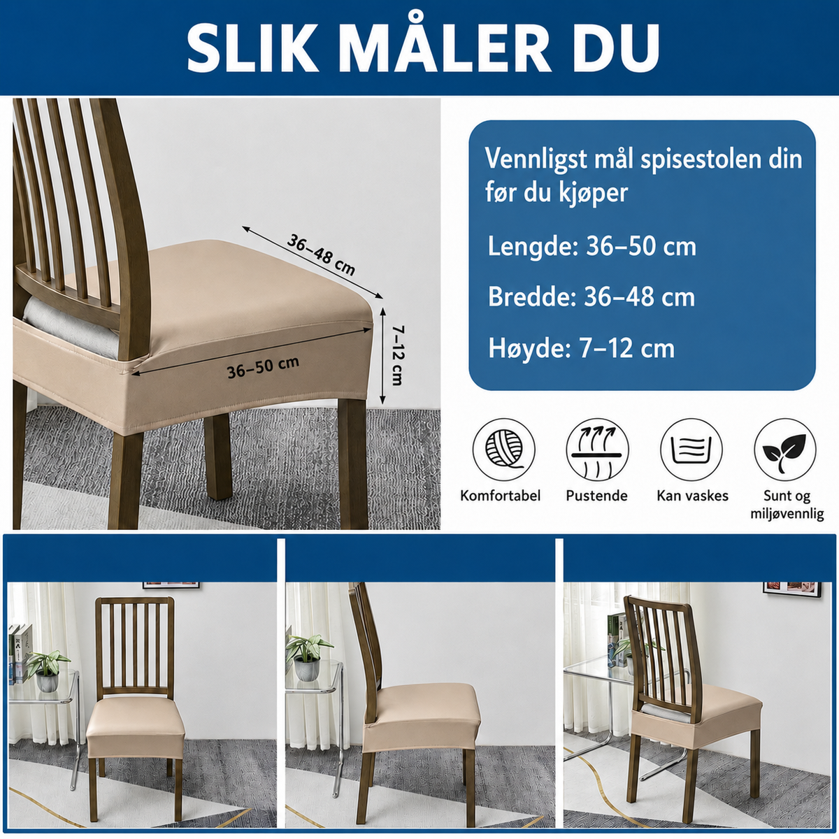 Skadi - Leather Chair Seat Cover