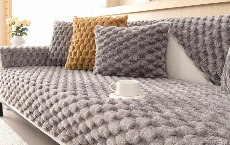 Thickened Plush Non-Slip Sofa Cushion Trekk&Cover