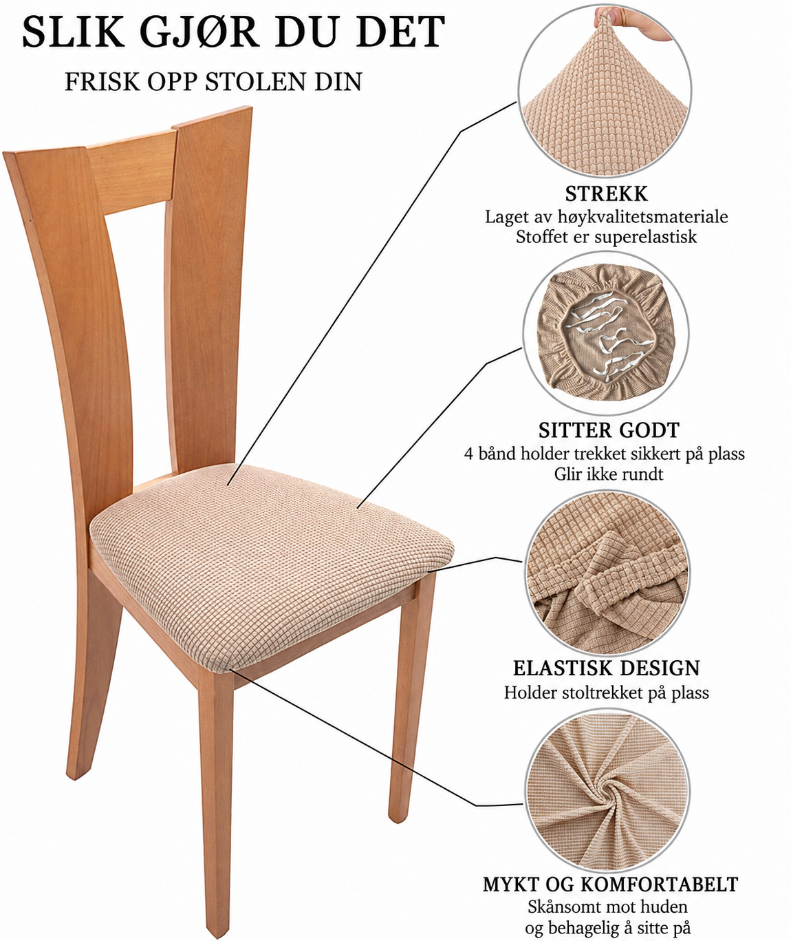Vind - Soft Chair Seat Cover