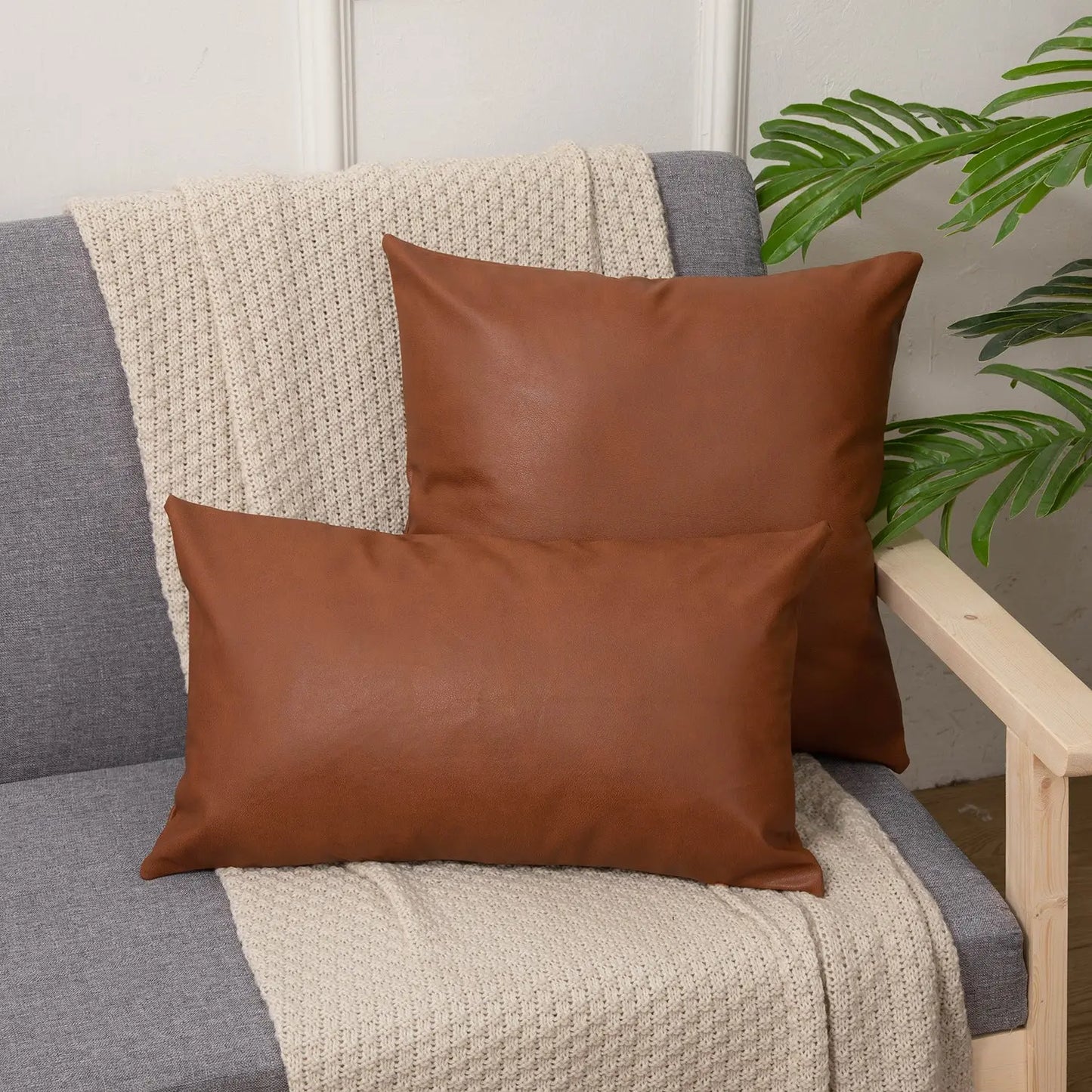 Leather Cushion Pillow Cover Trekk&Cover