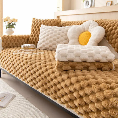 Thickened Plush Non-Slip Sofa Cushion Trekk&Cover